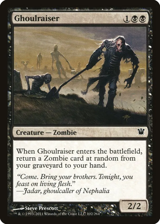 2011 Innistrad Ghoulraiser common #102 common card image