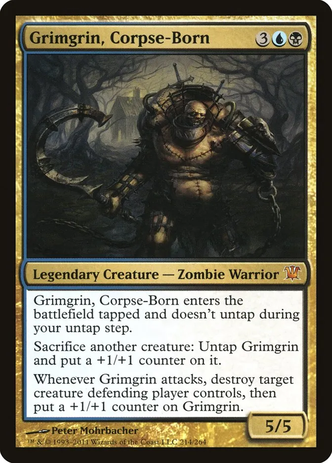 2011 Innistrad Grimgrin, Corpse-Born #214 mythic card image