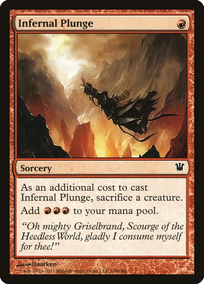 2011 Innistrad Infernal Plunge common #148 common card image
