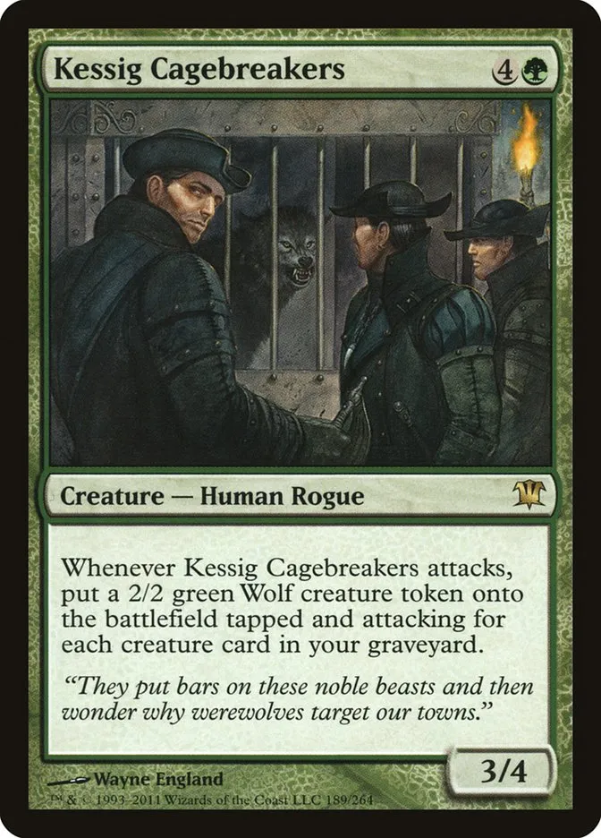 2011 Innistrad Kessig Cagebreakers #189 rare card image