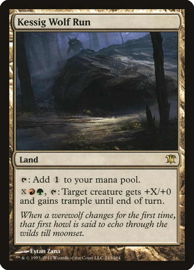 2011 Innistrad Kessig Wolf Run #243 rare card image