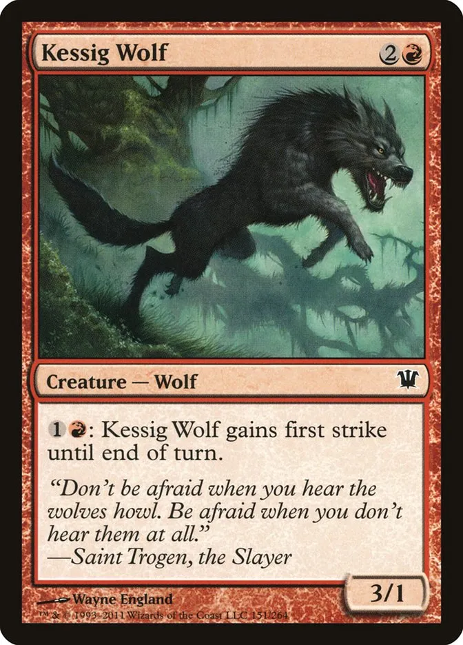 2011 Innistrad Kessig Wolf common #151 common card image