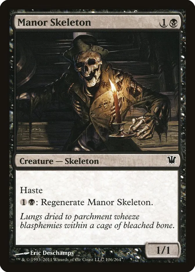 2011 Innistrad Manor Skeleton common #106 common card image
