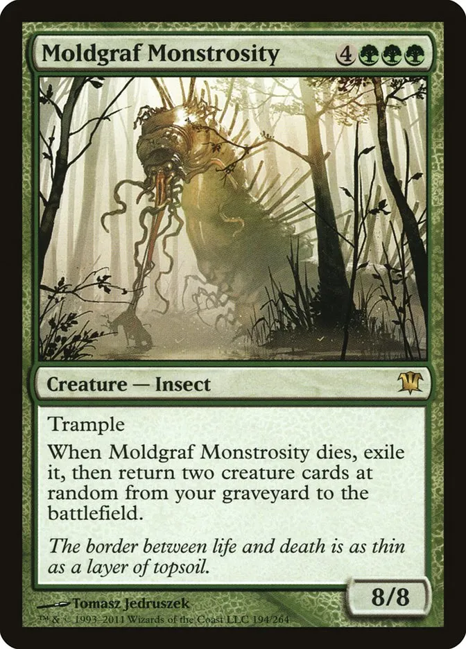 2011 Innistrad Moldgraf Monstrosity #194 rare card image