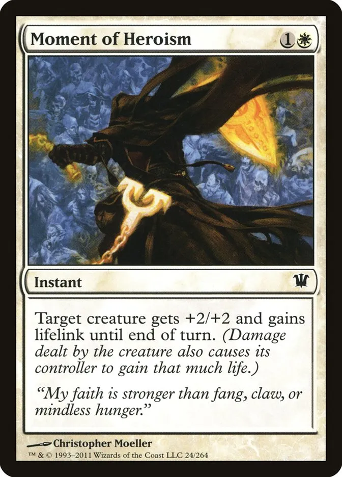 2011 Innistrad Moment of Heroism #24 common card image