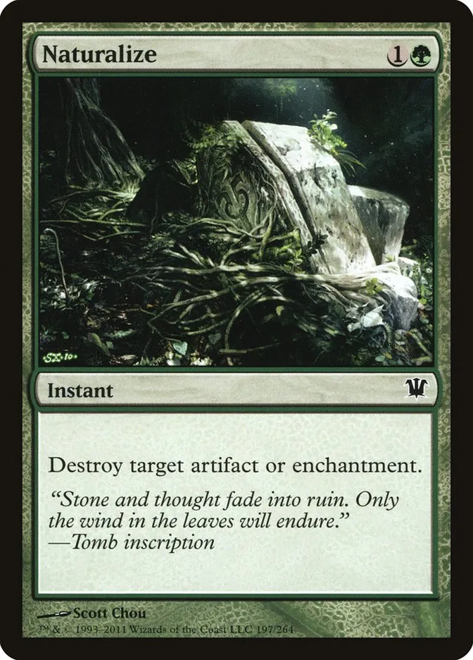 2011 Innistrad Naturalize common #197 common card image