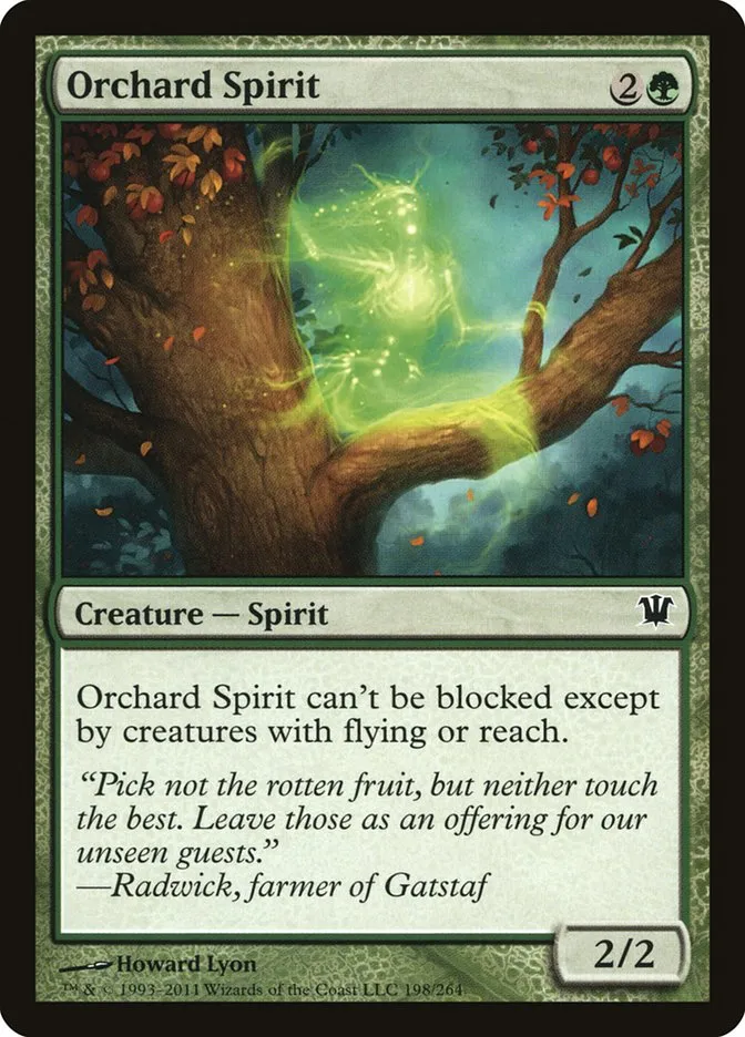 2011 Innistrad Orchard Spirit #198 common card image