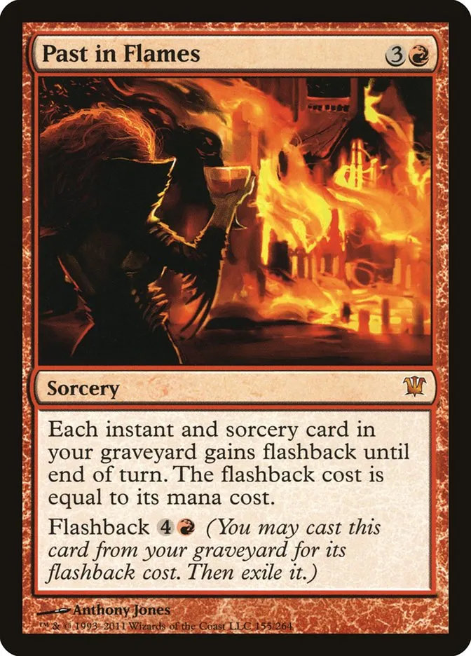 2011 Innistrad Past in Flames [Foil] mythic #155 mythic card image