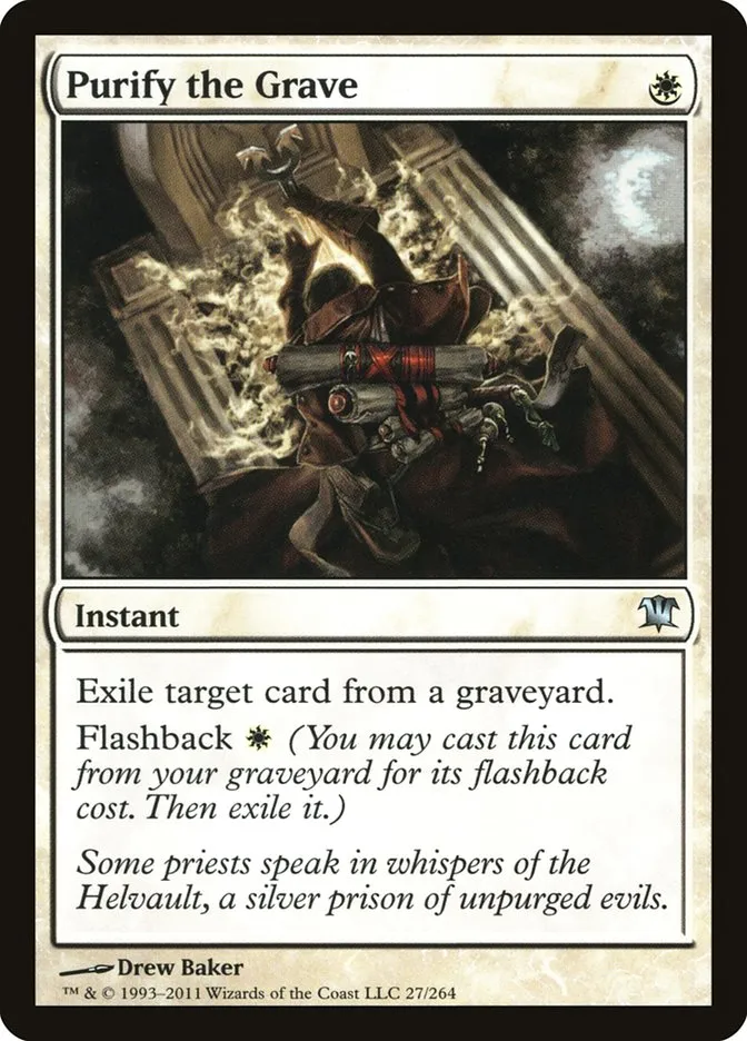 2011 Innistrad Purify the Grave uncommon #27 uncommon card image