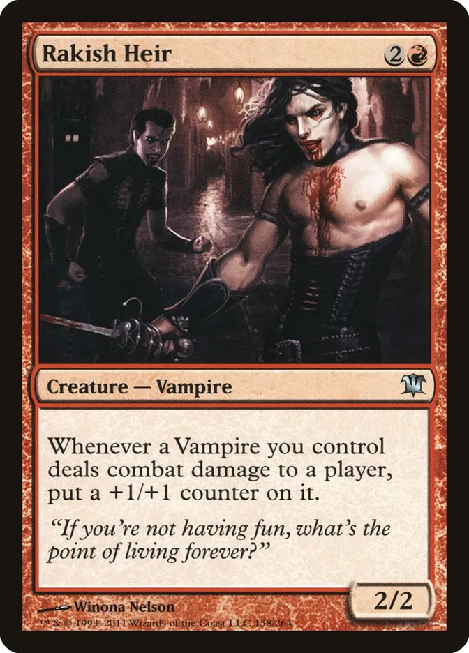 2011 Innistrad Rakish Heir #158 uncommon card image