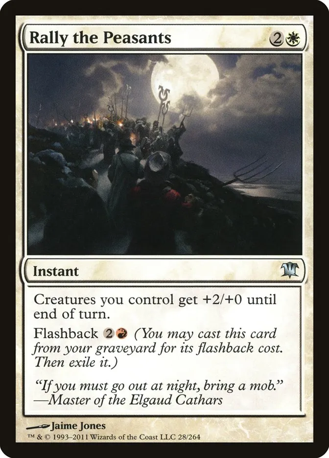 2011 Innistrad Rally the Peasants #28 uncommon card image