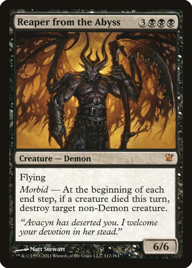 2011 Innistrad Reaper from the Abyss #112 mythic card image
