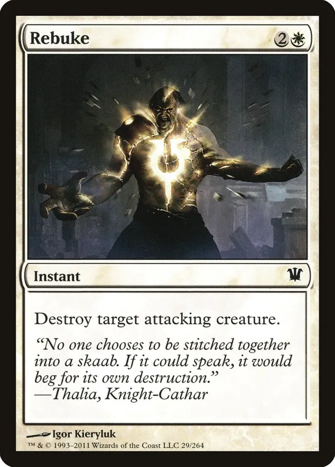 2011 Innistrad Rebuke common #29 common card image