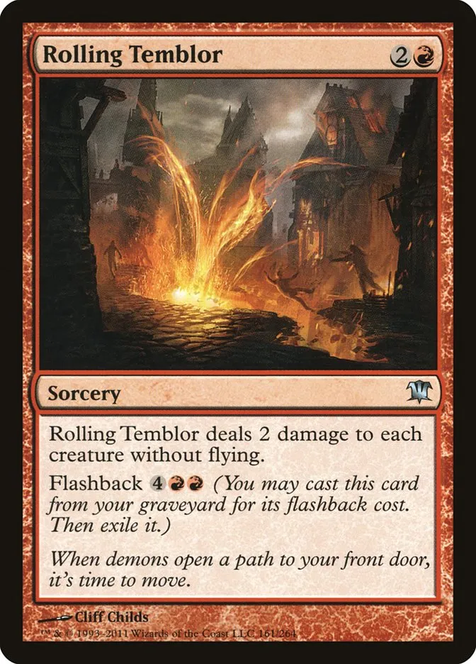 2011 Innistrad Rolling Temblor uncommon #161 uncommon card image