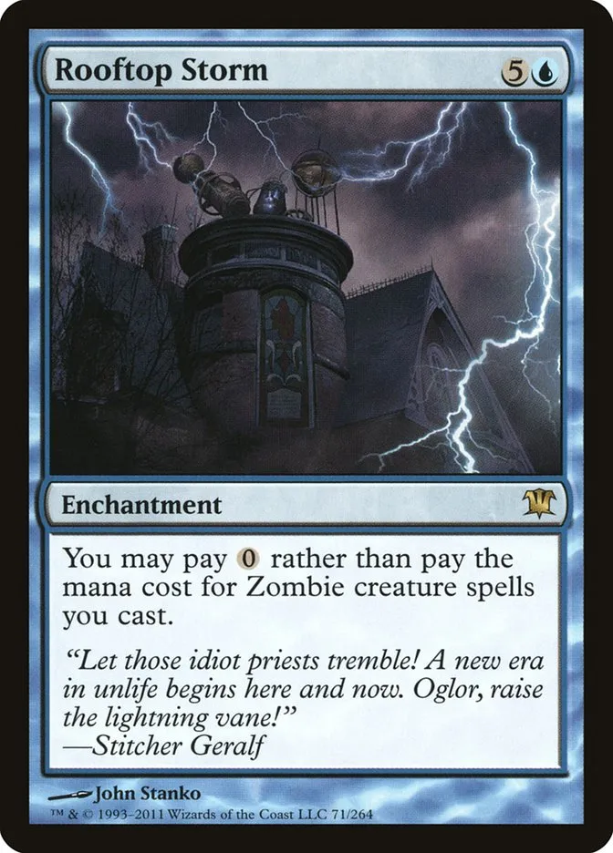2011 Innistrad Rooftop Storm rare #71 rare card image