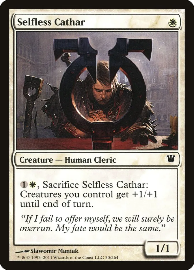 2011 Innistrad Selfless Cathar common #30 common card image