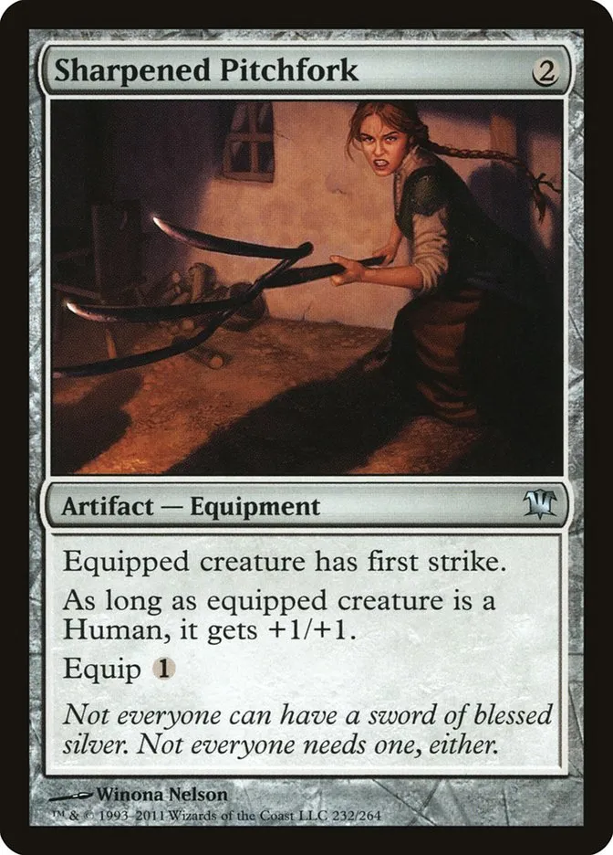 2011 Innistrad Sharpened Pitchfork uncommon #232 uncommon card image