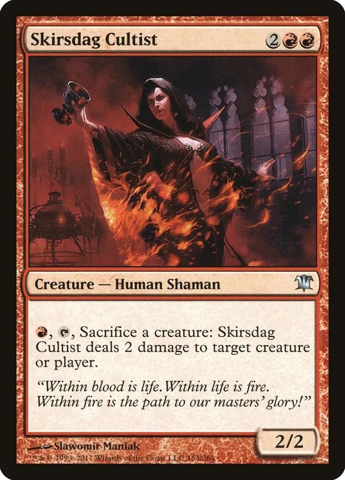 2011 Innistrad Skirsdag Cultist #163 uncommon card image