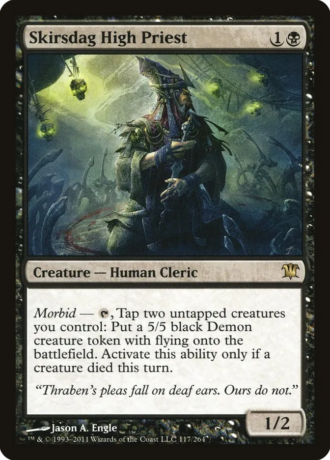 2011 Innistrad Skirsdag High Priest #117 rare card image