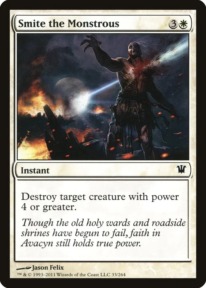 2011 Innistrad Smite the Monstrous #33 common card image