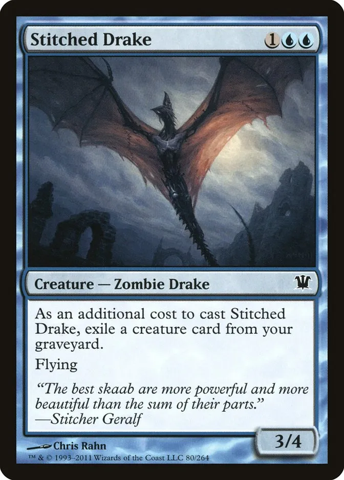 2011 Innistrad Stitched Drake common #80 common card image