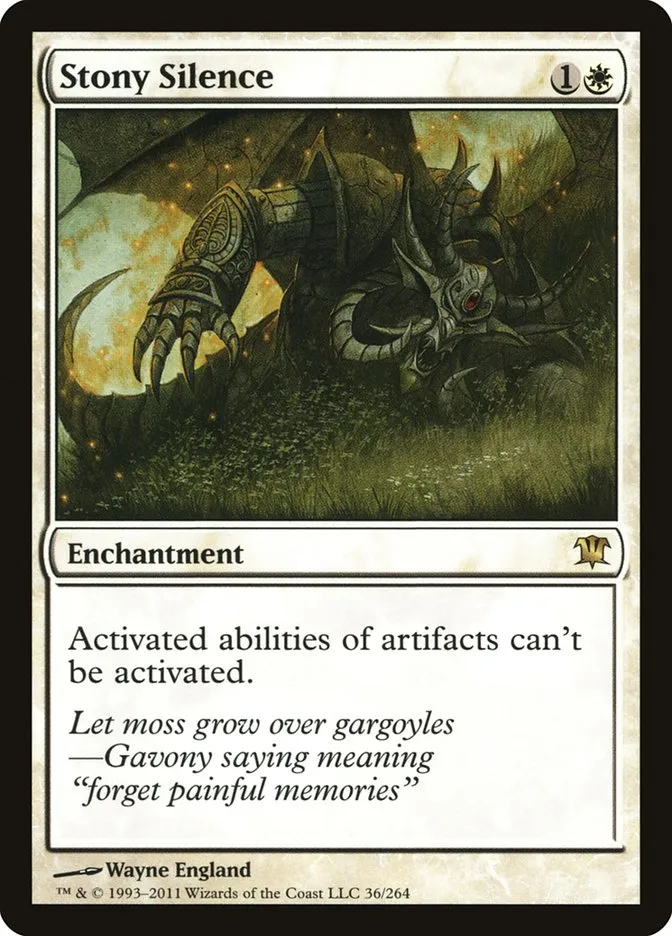 2011 Innistrad Stony Silence #36 rare card image