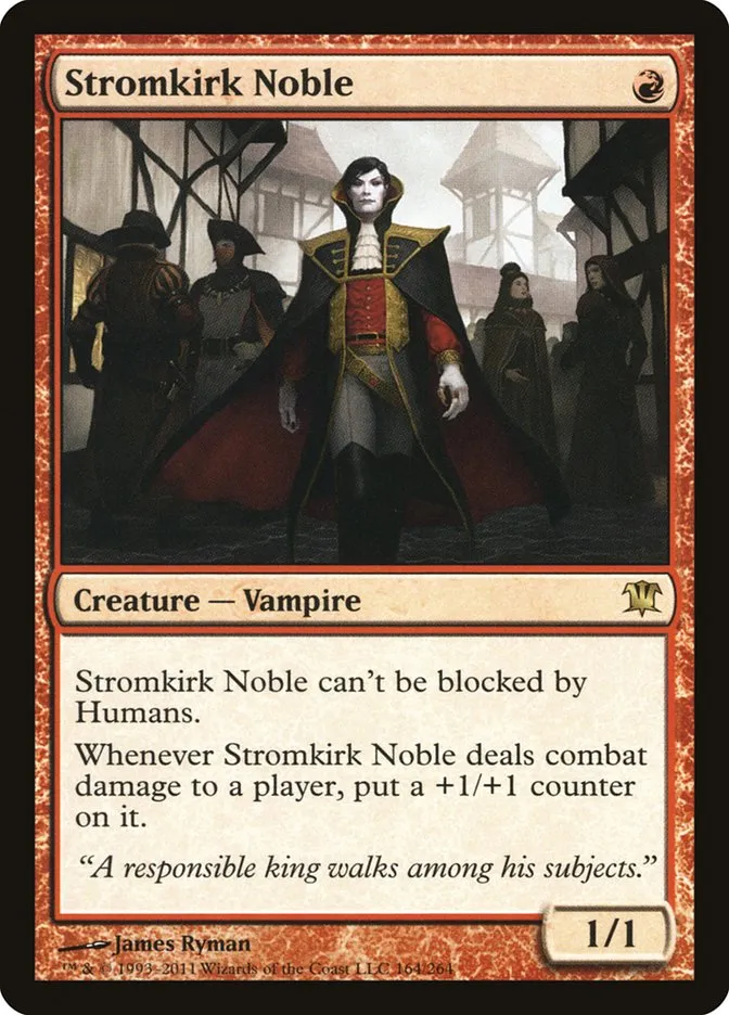 2011 Innistrad Stromkirk Noble #164 rare card image