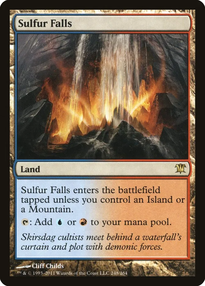 2011 Innistrad Sulfur Falls #248 rare card image