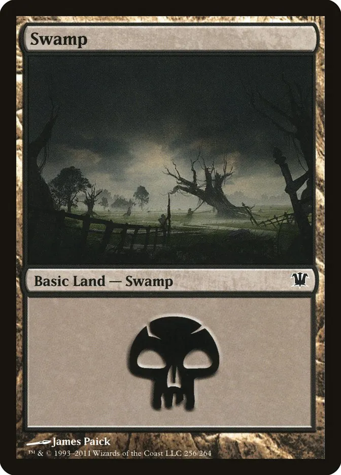 2011 Innistrad Swamp common #256 common card image