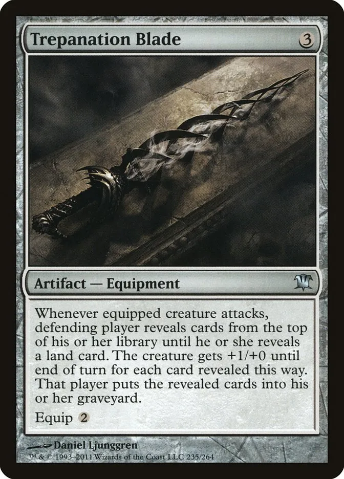 2011 Innistrad Trepanation Blade uncommon #235 uncommon card image