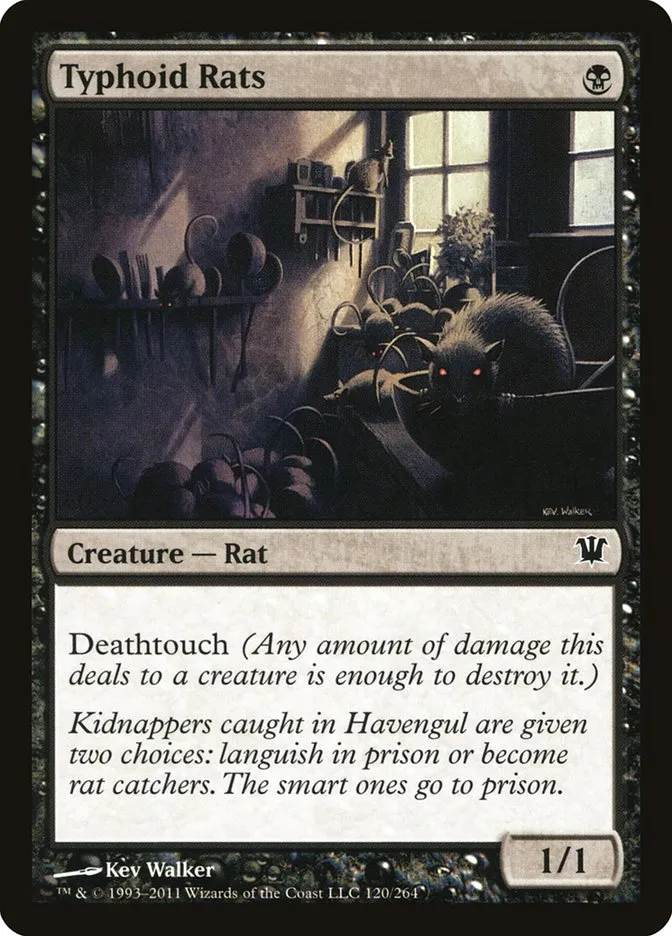 2011 Innistrad Typhoid Rats common #120 common card image