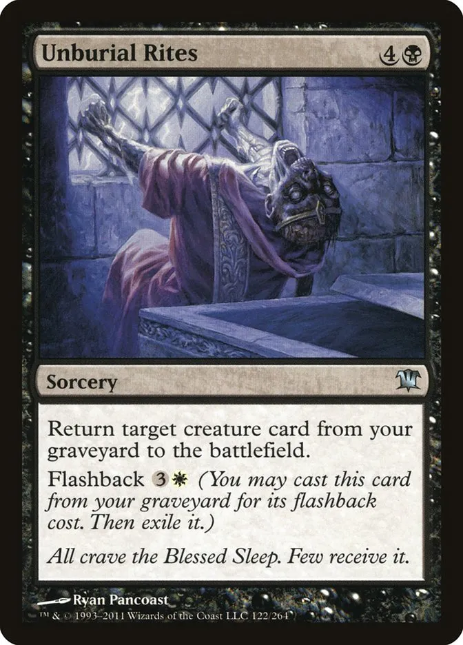 2011 Innistrad Unburial Rites #122 uncommon card image