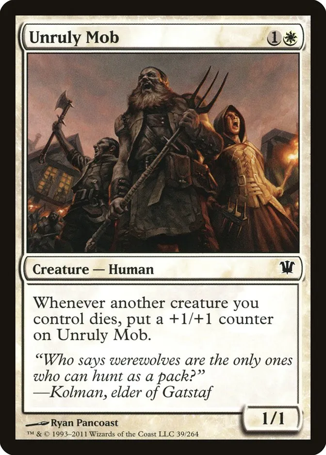 2011 Innistrad Unruly Mob common #39 common card image