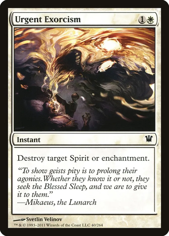 2011 Innistrad Urgent Exorcism common #40 common card image