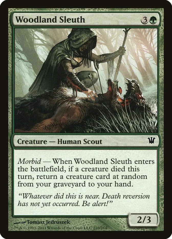 2011 Innistrad Woodland Sleuth #210 common card image
