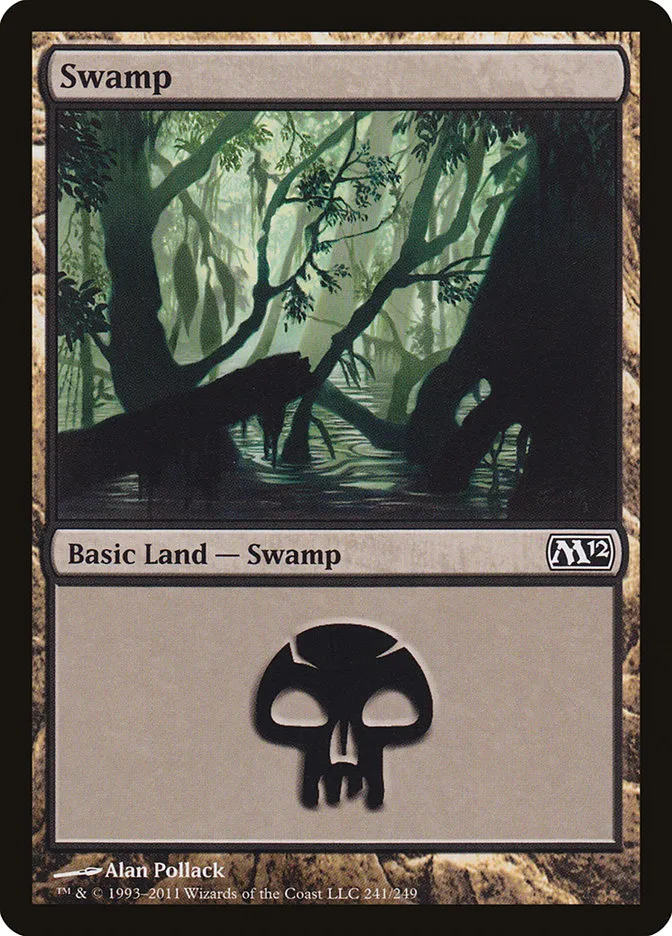 2011 Magic 2012 Swamp common #241 common card image