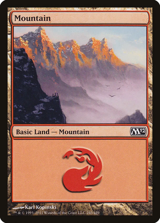 2011 Magic 2012 Mountain common #243 common card image