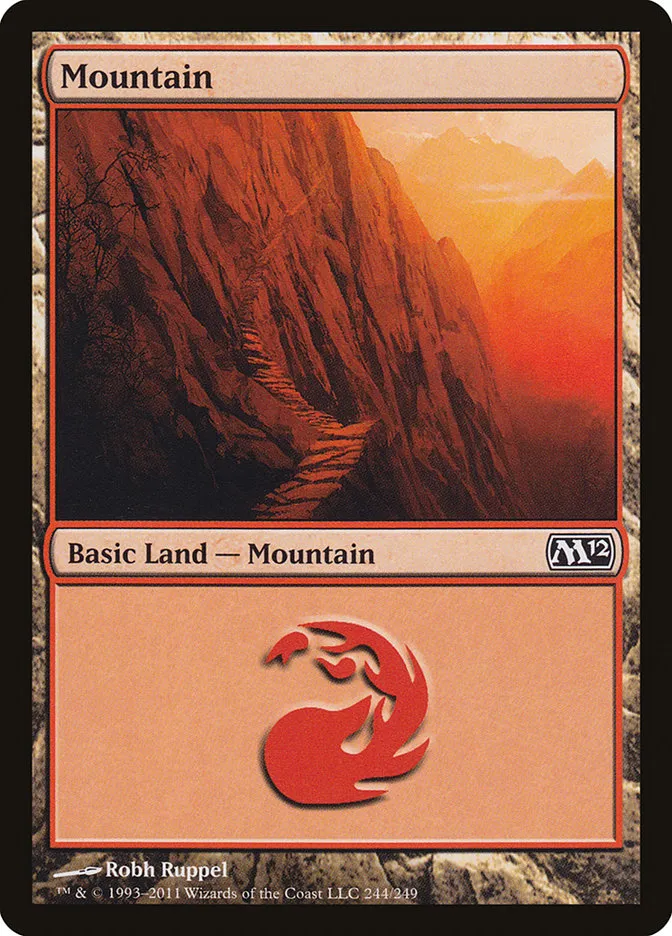 2011 Magic 2012 Mountain common #244 common card image