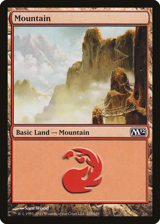 2011 Magic 2012 Mountain common #245 common card image