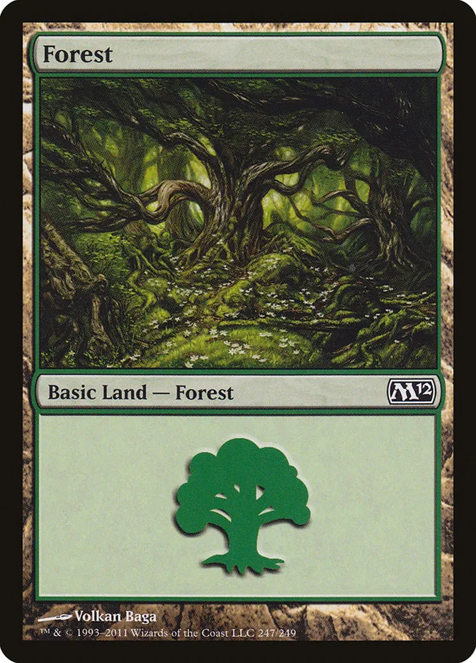 2011 Magic 2012 Forest common #247 common card image