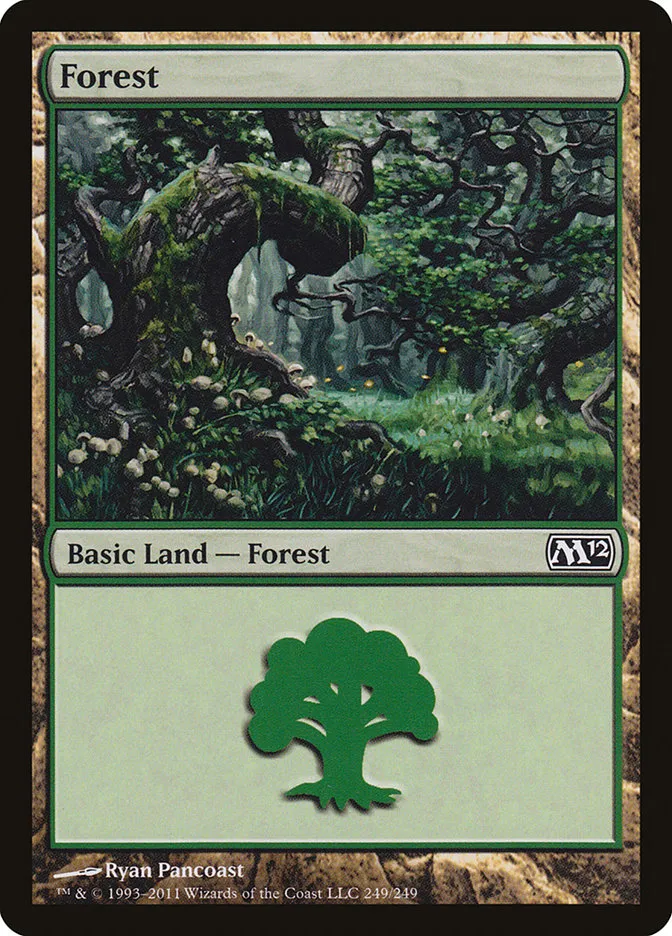 2011 Magic 2012 Forest common #249 common card image