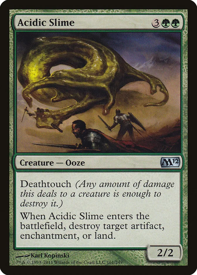 2011 Magic 2012 Acidic Slime uncommon #161 uncommon card image