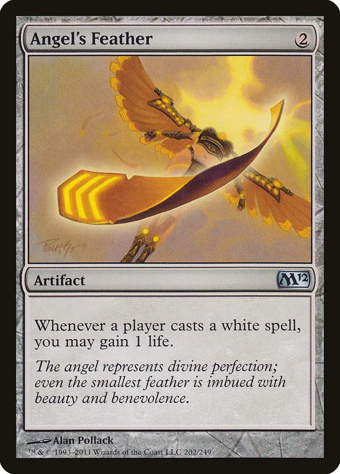 2011 Magic 2012 Angel's Feather uncommon #202 uncommon card image