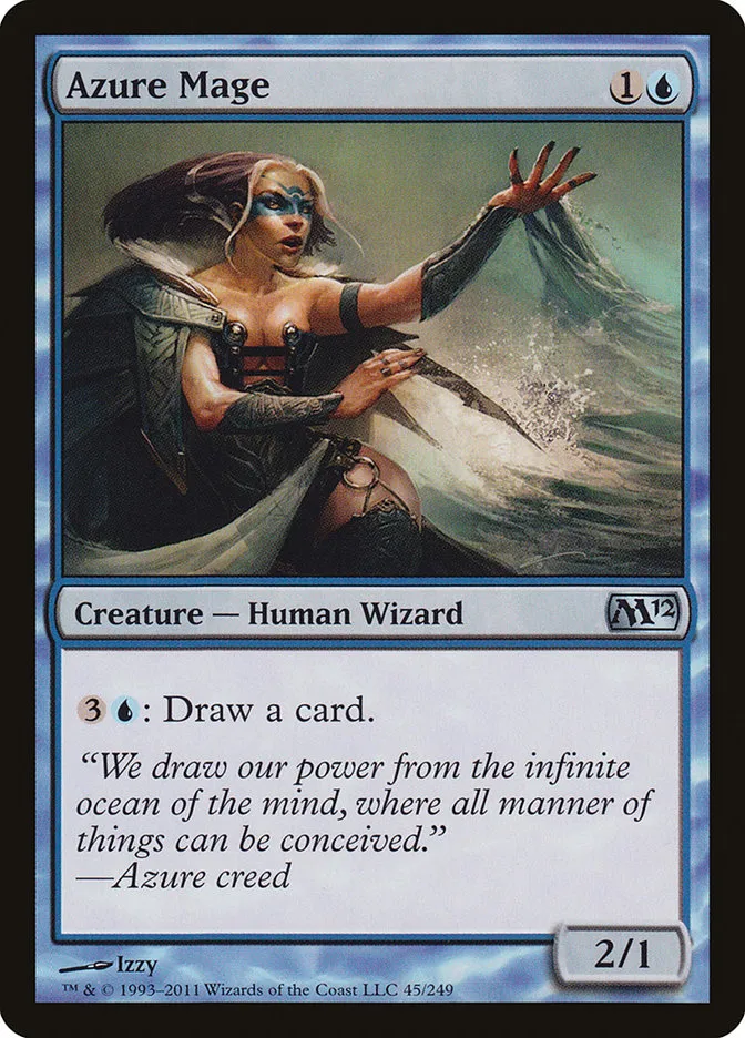 2011 Magic 2012 Azure Mage uncommon #45 uncommon card image