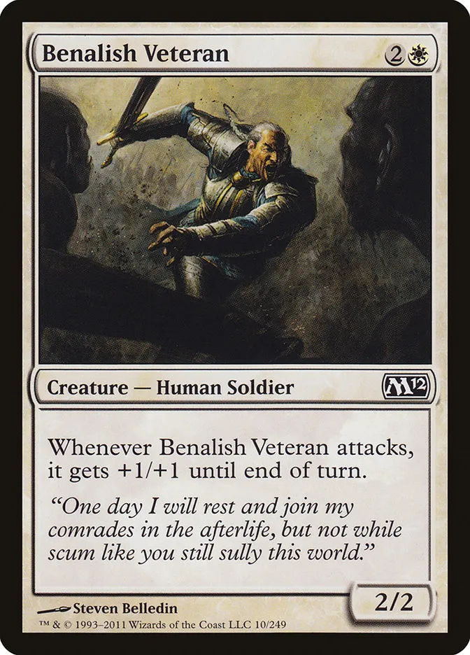 2011 Magic 2012 Benalish Veteran common #10 common card image