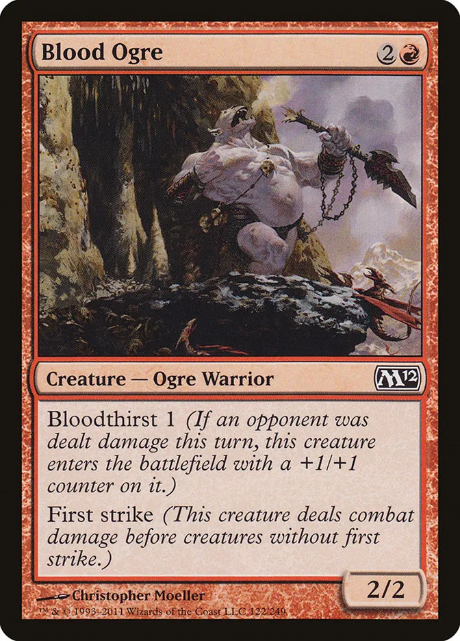 2011 Magic 2012 Blood Ogre common #122 common card image