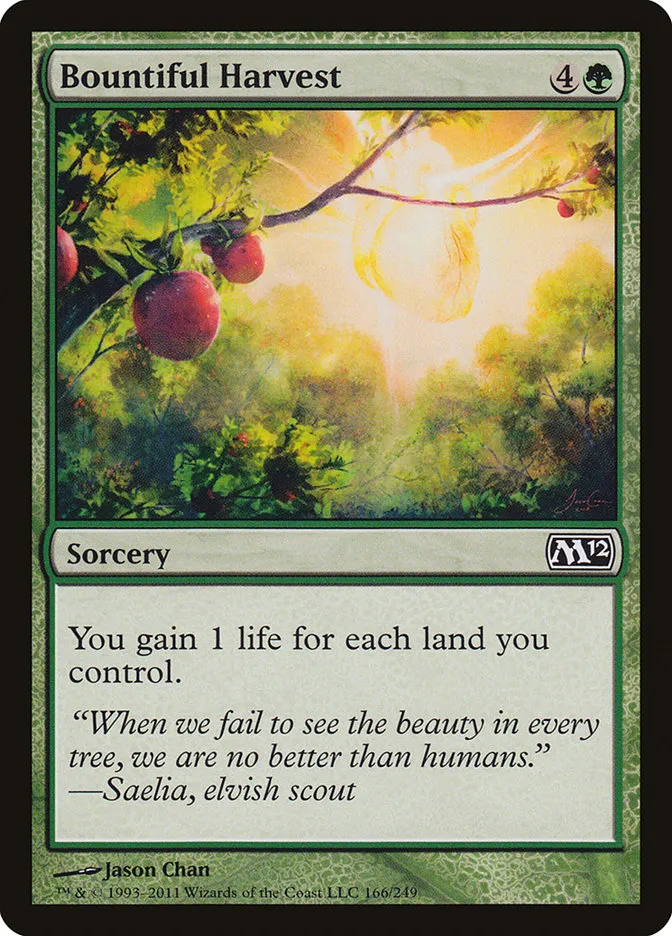 2011 Magic 2012 Bountiful Harvest common #166 common card image