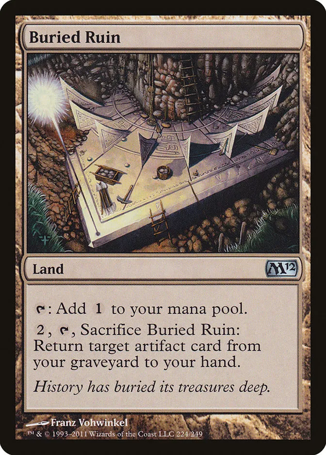 2011 Magic 2012 Buried Ruin uncommon #224 uncommon card image