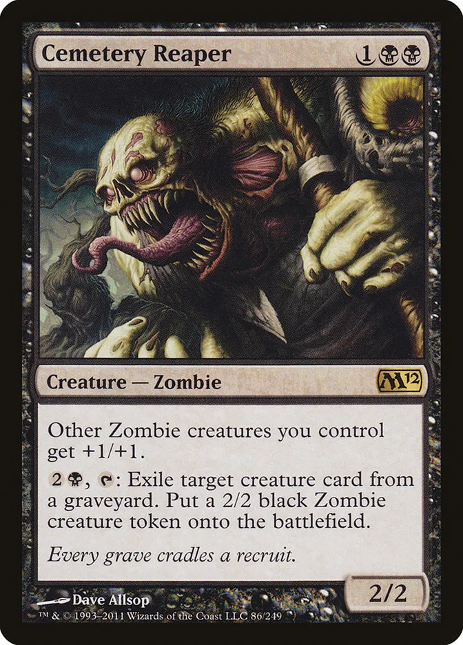 2011 Magic 2012 Cemetery Reaper rare #86 rare card image