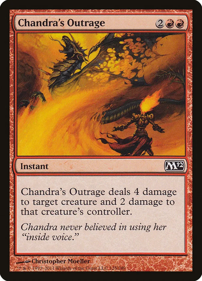 2011 Magic 2012 Chandra's Outrage common #125 common card image